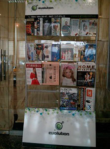 Advertising on stands in hotels